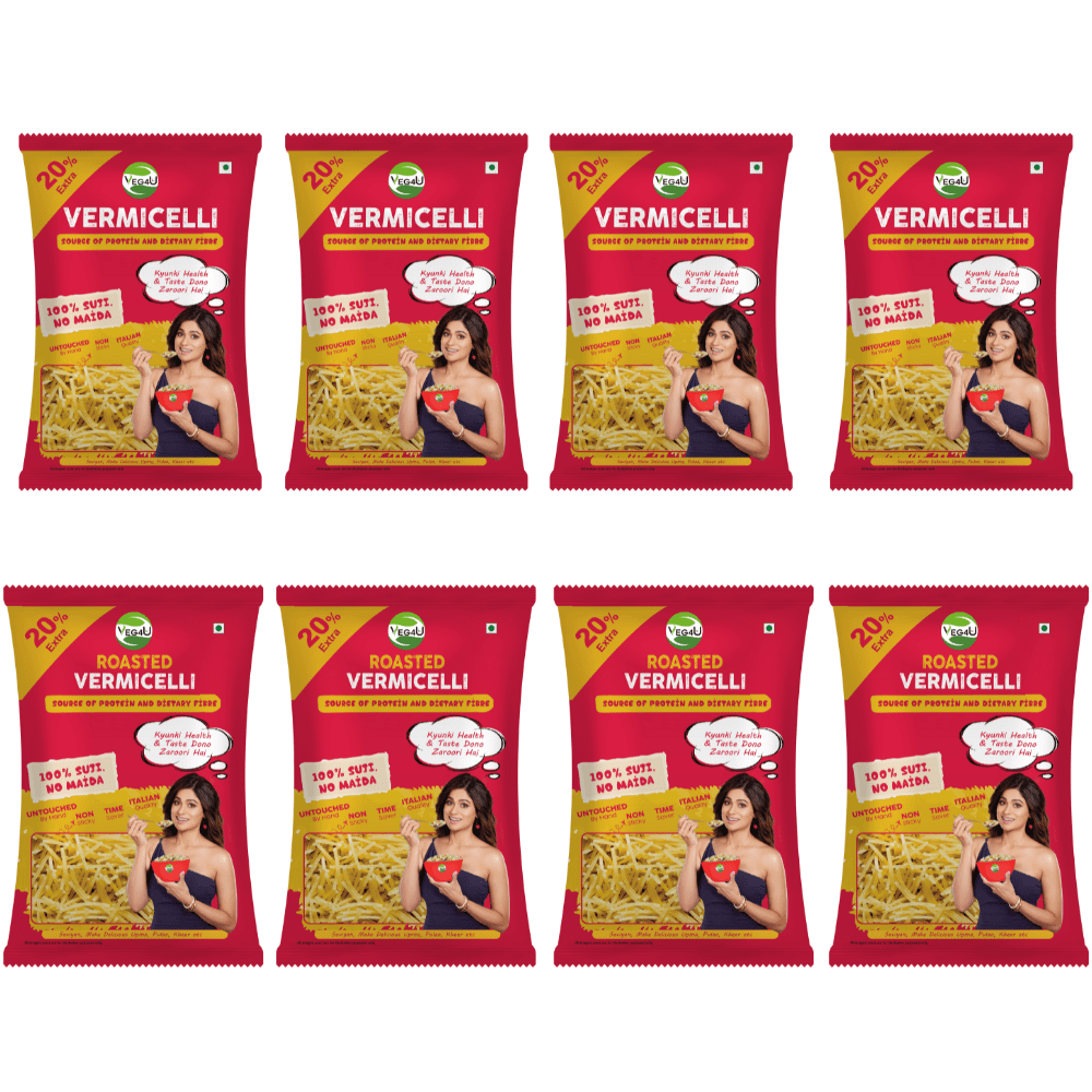 4 roasted Vermecilli 400 grams, 4 plain 180 grams